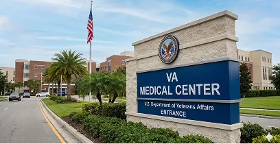 VA medical center entrance
